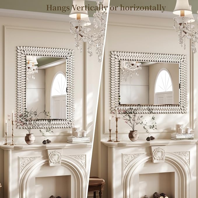 Kelly Miller 24"x36" Jeweled Luxury Rectangle Decorative Wall Mirror - Image 8