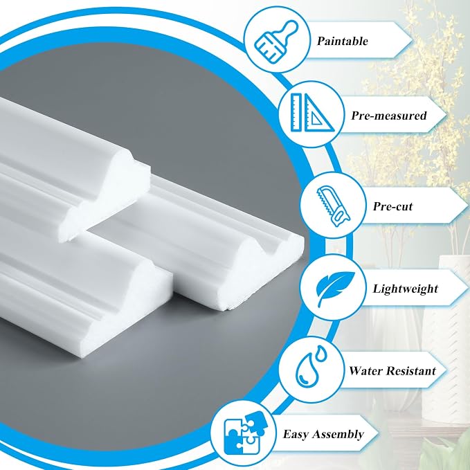 Pangda 3 Set Peel and Stick Wall Molding Kit Panel, 31x54 in | Premade, Wainscoting Accent Panel, Wall Moulding Kit, 3D, for Interior and Outer Layer, Ready to Assemble, Accent Molding - Image 3