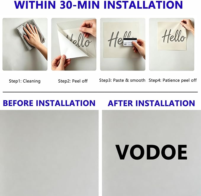 VODOE Scripture Wall Stickers for Church: Apply in Under 30 Min | Solve Apply Anxiety Issue - Quotes Wall Decals for Living Room Bedroom - Ideal for Instant Home Walls Makeover Large - Image 3