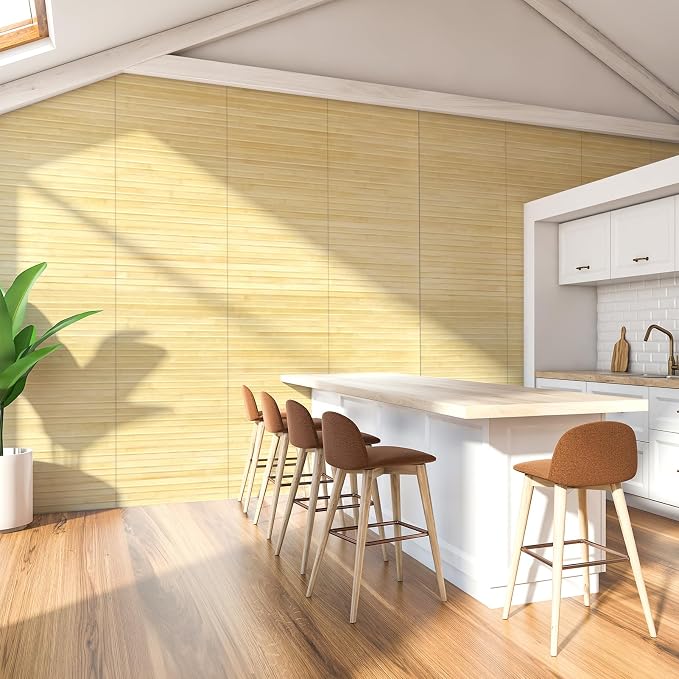 Art3d Pole Wrap Natural Bamboo Wall Panel, 12 x 96 in, 1-Pack, Raw | Renewable Raw Board, Waterproof, No Emission, Wear-Resistant, Freely Cuttable, Stylish Wall Decor for Bedroom and Office - Image 7
