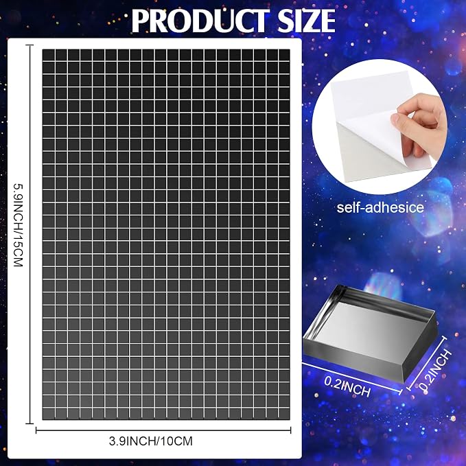 7200 Pieces Black Disco Mirror Tile Self-Adhesive Mirrors Mosaic Tile - Image 2