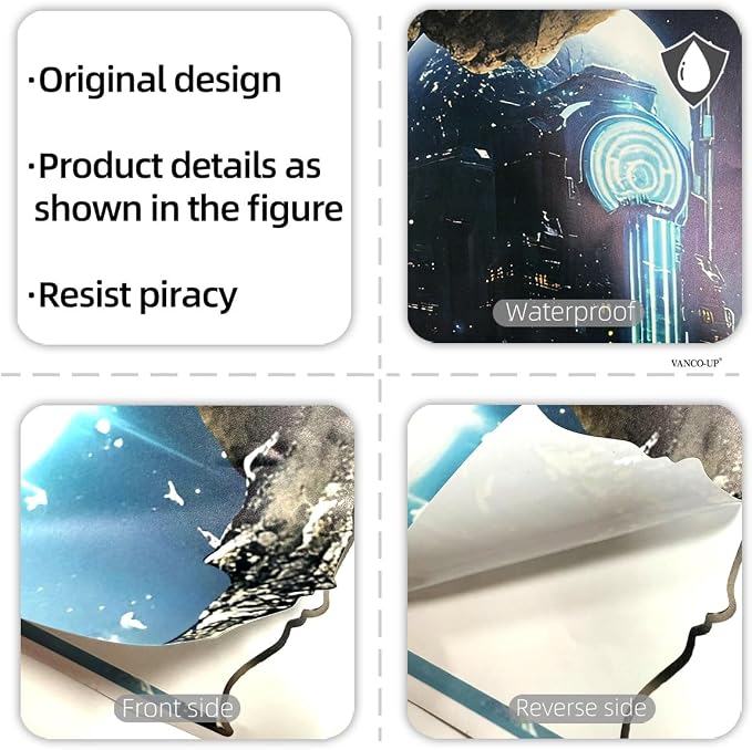 Quanhaigou 3D Wall Decals Stickers Wall Murals Wallpaper Decor for Home Floor Living Room (Tech Universe) - Image 5