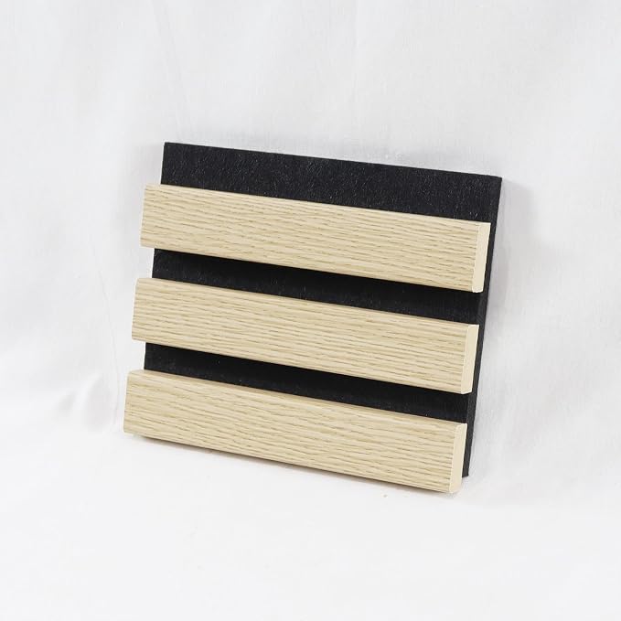 Wood Slat Acoustic Panels, 4.7"x5.9" 3D Wall Panel, Interior Wall Decor Noise Cancelling, 3D Fluted Sound Absorbing Panel for Office,Home,Theater,Studio (White Oak Sample) - Image 7