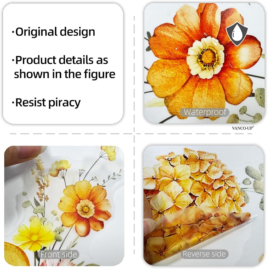 Butterfly Girl Wall Stickers - Orange Flower Fairy Garden Wall Decal Peel& Stick Removable Waterproof Vinyl Wall Decoration for Girl Bedroom Living Room,80 cm x 150 cm - Image 5