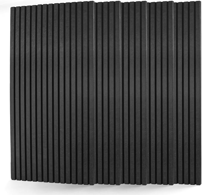 Art3dwallpanels Acoustic Panels, 48" X 24" X 0.71", Black, 5 Pack | Soundproof Wall Panels, Self Adhesive, High Density Sound Absorbing, Acoustic Treatment for Recording Studio, Office by Art3dwallpanels