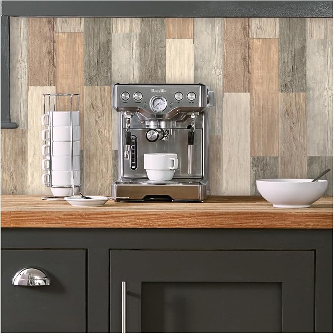 RoomMates RMK3695GM Distressed Barn Wood Plank Peel and Stick Giant Wall Decals, 17.25 X 36.5 - Image 3