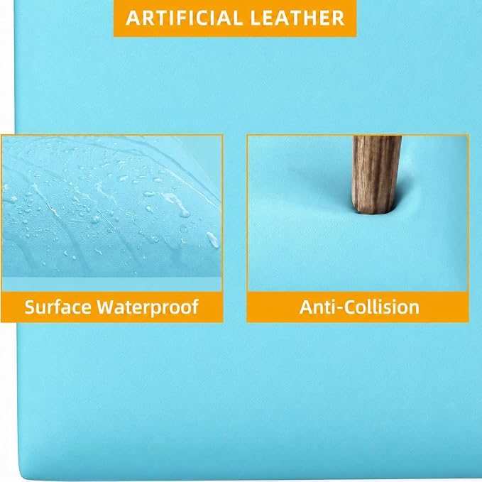 Anti Collision Wall Padding for Kids, Upholstered 3D Wall Panels | 4 Packs 7.8'' x 15.7'' Peel and Stick Headboard, Self Adhesive Wall Pads for Kids, Bedroom, Living Room, Blue - Image 4
