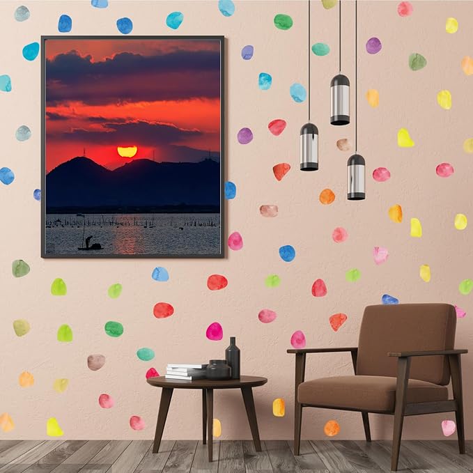 500 Pieces Colored Irregular Dots Wall Sticker - Polka Dots Peel and Stick Decal for Bedroom, Home, Classroom Decoration - Stylish Wall Decor - Image 3