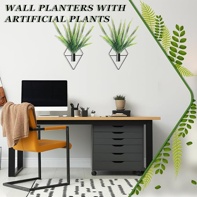Canlierr 4 Pcs Wall Decor Hanging Planters, Boston Fern, Black - Image 6