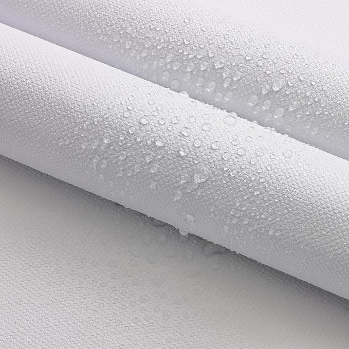 White Grasscloth Peel and Stick Wallpaper Textured Contact Paper 15.7inch x 196.8inch Faux Linen Vintage Grasscloth Contact Paper Self Adhesive Removable Wallpaper Vinyl - Image 5