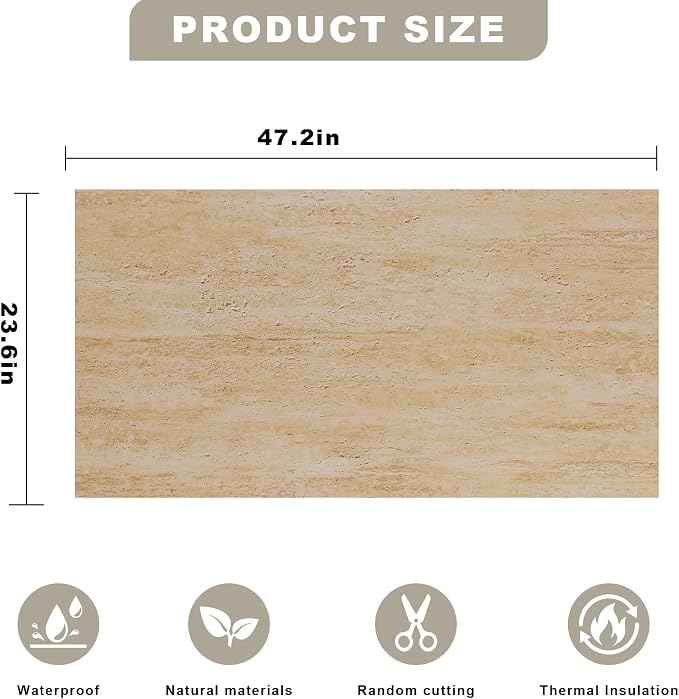 3D Wall Panels - 4PCS 47.2"x23.6" Faux Stone Wall Covering - MCM Modified Clay Material for Home Art, Accent Brick, Modern Exterior/Interior Decoration, Covering 31 sq.ft TV459 - Image 2