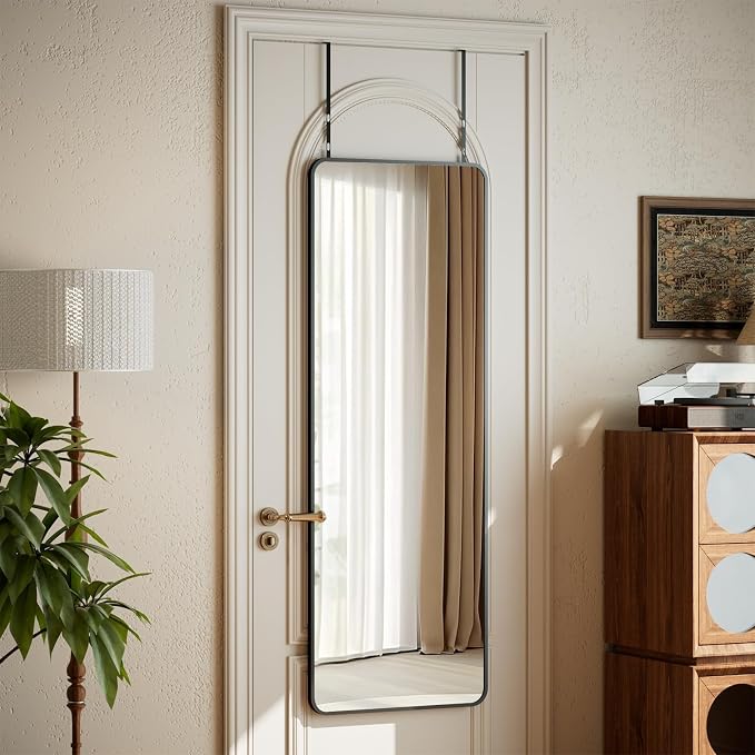 VooBang 14"x48" Full Length Over The Door Mirror, Full Body Wall Mirror - Image 3