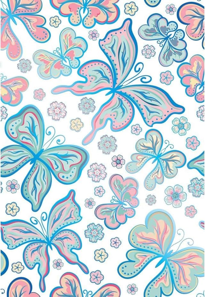 Main Street Peel and Stick Wallpaper Sheets, Bohemian Butterflies, 12-Pack | 11 x 16 in sheet size; Covers up to 14.67 sq ft; Eco-friendly paper material; No paste or additional adhesive required by MainStreet