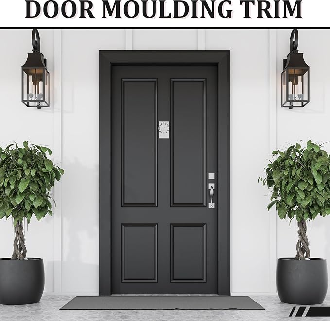 32.8ft x 1.6 Inch Flexible Peel and Stick Molding Trim for Wall, Baseboard, Backsplash, Tile Edge, Chair Rail, Mirror-self Adhesive Moulding Trim for Bathroom Wall Door Floor Window, Black - Image 5