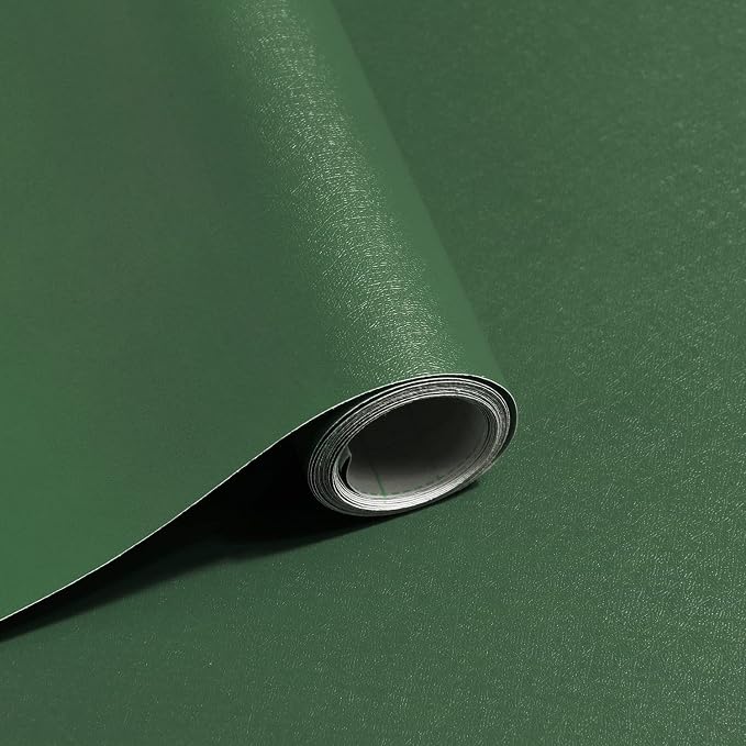 Safiyya 393"x17.7" Olive Green Peel and Stick Wallpaper Dark Green Contact Paper Self Adhesive Contact Paper Decorative Wallpaper Vinyl Rolls for Wall by SAFIYYA