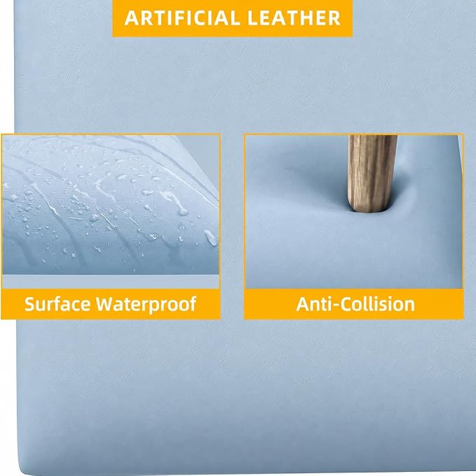 Anti Collision Wall Padding for Kids, Upholstered 3D Wall Panels | 4 Packs 7.8'' x 15.7'' Peel and Stick Headboard, Self Adhesive Wall Pads for Kids, Bedroom, Living Room, Blue (Smog) - Image 4
