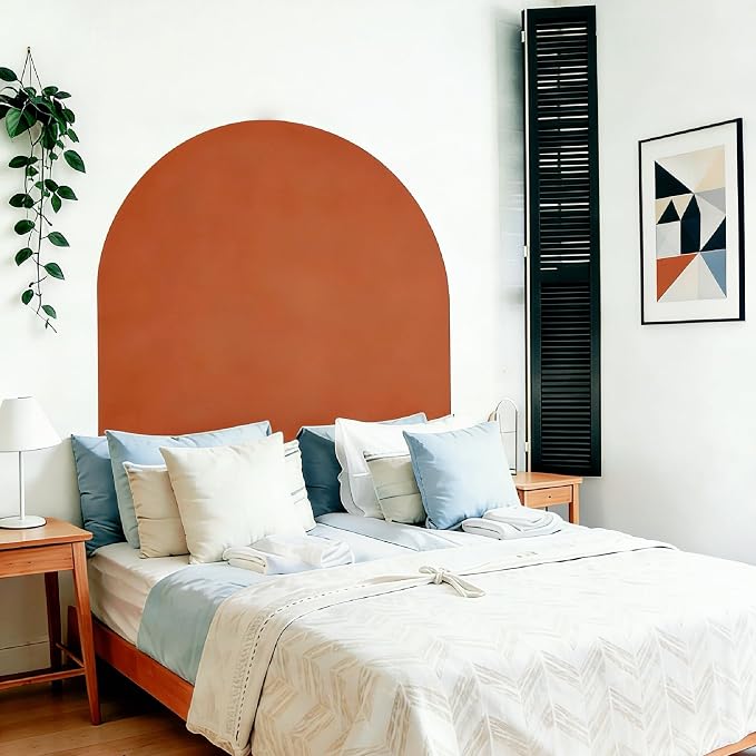 60" Boho Arch Wall Stencil, Removable Adhesive Painting Wall Décor | Stick, paint, peel off for a clean arch mural in living room, entryway. Stunning painted headboard for kids' room & bedroom. by SHYJSHYJINSPIRED-PEELSTICK