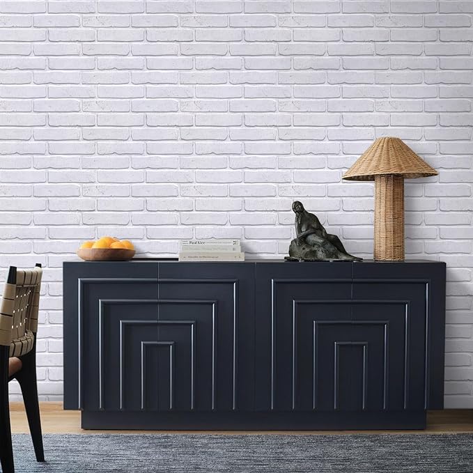 Commomy 3D Faux Brick Wall Panels Peel and Stick - 10pcs 15.74" x 11.8" | Ultralight Thin PVC Fake Brick Wallpaper Tiles Wall Sticker for Kitchen,Bedroom,Quick DIY Home Decor(12.92 sq.ft) - Image 8