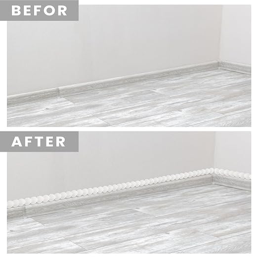 Leinuosen Flexible Bead Molding Trim Peel and Stick White 10ft /15 mm - Image 4