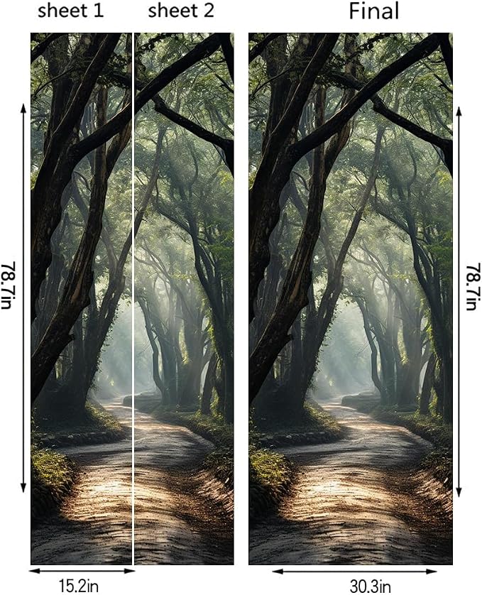 REDAMANCY Nature Tree Shadow Forest Peel and Stick Wall Stickers 3D Vinyl Mural Decals Modern Wallpaper Self-Adhesive, Waterproof, Removable Decor for Kitchen, Living Room, Bedroom - Image 2