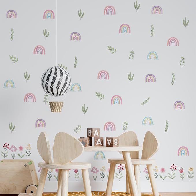 Nursery Wall Stickers Boho Kids Room Decor Girls Bedroom Removable Wall Decals Vinyl Murals DIY Cute Decorations 12 Sheets - Image 5