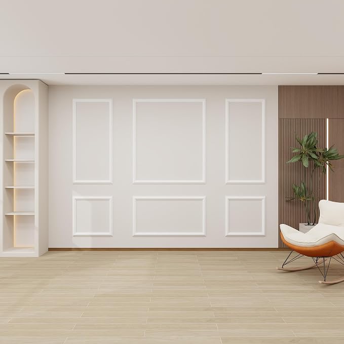 Peel and Stick Wall Molding Kit, Accent Wall Panels for Interior Wall Decor with Double-Sided Tape, 3 Set Pre-Cut PS Wainscoting Panels (50 * 40 in) - Image 6