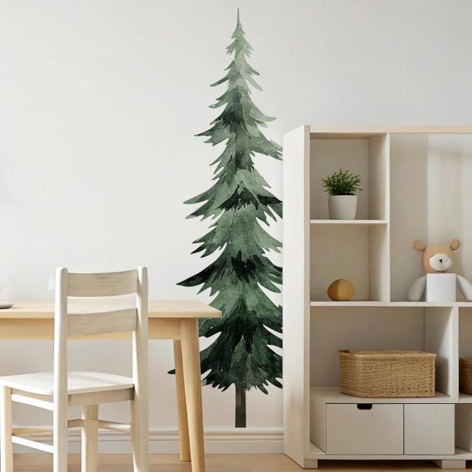 Large Pine Trees Wall Decal, Peel and Stick Nursery Forest Decals Mural, Wilderness Wall Art Stickers for Kids, Boys and Girls Room,Christmas, Bedroom & Toddler Room Decor (Pine Tree Wall Decal 69) - Image 6
