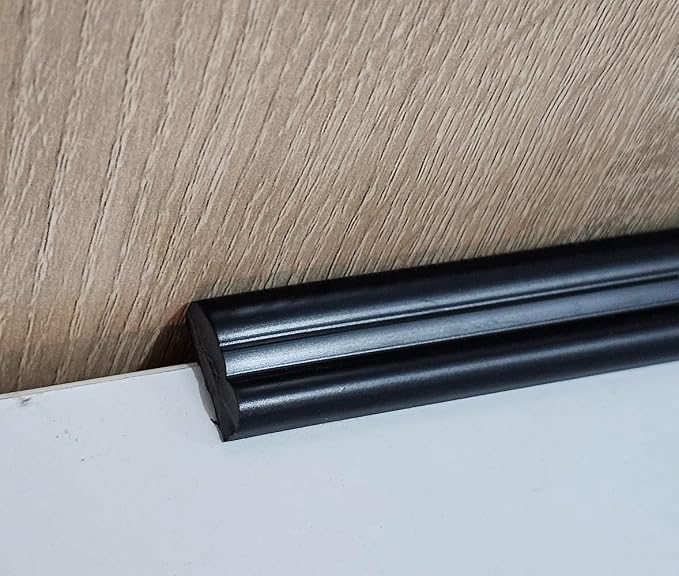 Peel and Stick Flexible Wall Molding Trim Self Adhesive Decorative Strips, DIY 3D Ceiling Trim for Home Décor on Cabinet Door Mirror Frame,1.0in x 10ft Black - Image 3