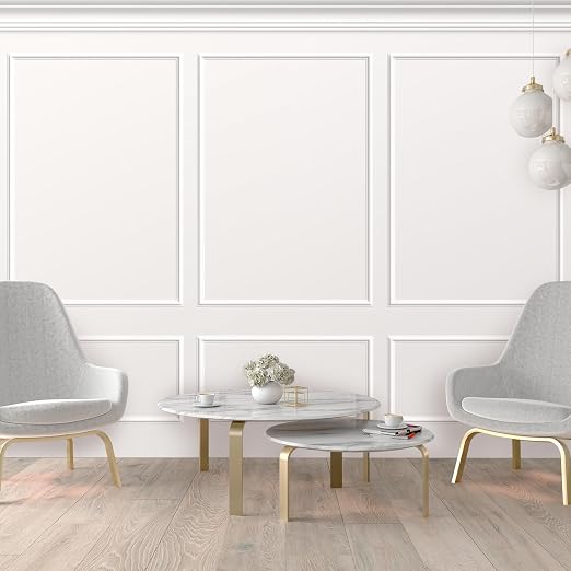 Pangda 3set Peel and Stick Wall Molding Kit 3D Premade, 39x63in | Accent Wall Moulding Kit, Wainscoting Panel, for Interior Decor, Ready to Assemble, Peel and Stick, Wainscoting Accent Panel - Image 5