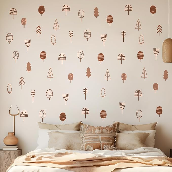 Boho Wall Stickers Girls Bedroom Removable Wall Decals Nursery Kids Room Decor Vinyl Murals DIY Cute Decorations 6 Sheets - Image 2
