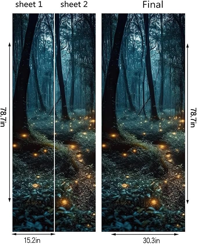 REDAMANCY Peel and Stick 3D Mural Decals Vinyl, Modern Door Wallpaper, Self-Adhesive, Waterproof, Removable - Image 2