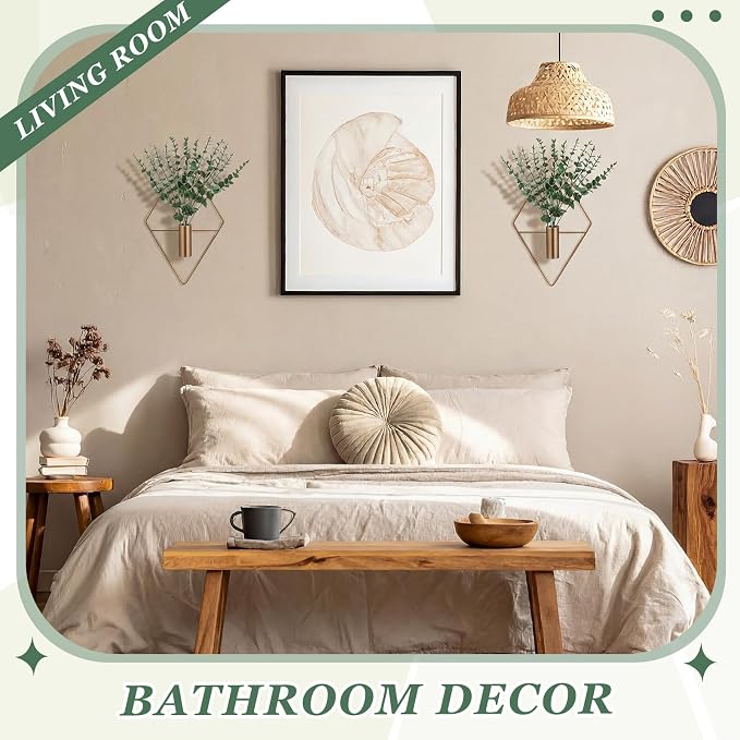 Canlierr 4 Pcs Wall Decor Hanging Planters, Eucalyptus, Antique Bronze - Image 5
