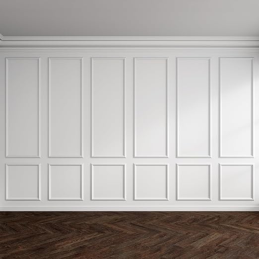 Pangda 10set Peel and Stick Wall Molding Kit 3D Premade, 24x54in | Accent Wall Moulding Kit, Wainscoting Panel, for Interior Decor, Ready to Assemble, Peel and Stick, Wainscoting Accent Panel - Image 3