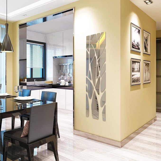 3D Tree Acrylic Mirror Wall Decals, Removable Self-Adhesive Branch Stickers - Image 5