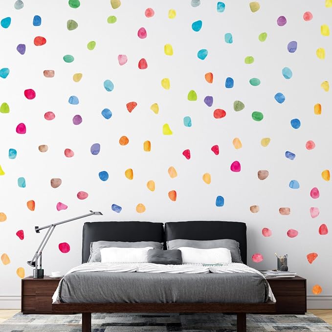 500 Pieces Colored Irregular Dots Wall Sticker - Polka Dots Peel and Stick Decal for Bedroom, Home, Classroom Decoration - Stylish Wall Decor - Image 4