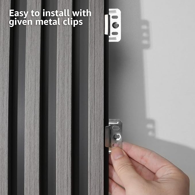 Art3d 96 x 6 Inch 3D Fluted Wood Textured Slat Wall Panels, 8-Pack, Grey | Natural Wood Texture, Weather Resistant, Durable, Easy to Install, Eco-Friendly, Elegant Design, for Living Room, Bedroom - Image 8