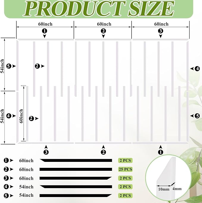 Pangda Peel and Stick Wall Molding Kit,Classic Style | Wall Molding Kit, Living Area Decor, Premade Wainscoting Panels Accent Panel for Home, Office, Hallway, Dining Room - Image 2