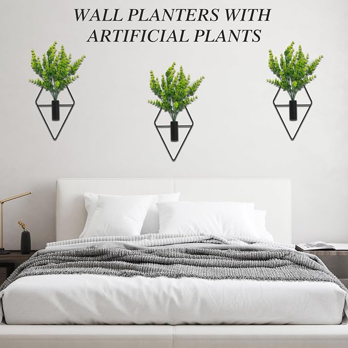 3 Pcs Wall Plants Artificial Decor,Boho Wall Decor,Home Office Living Room Wall Decor(Eucalyptus) - Image 4