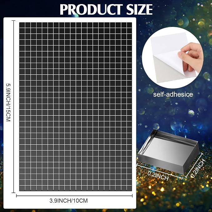 10800 Pieces Black Disco Mirror Tile Self-Adhesive Mirrors Mosaic Tile - Image 2