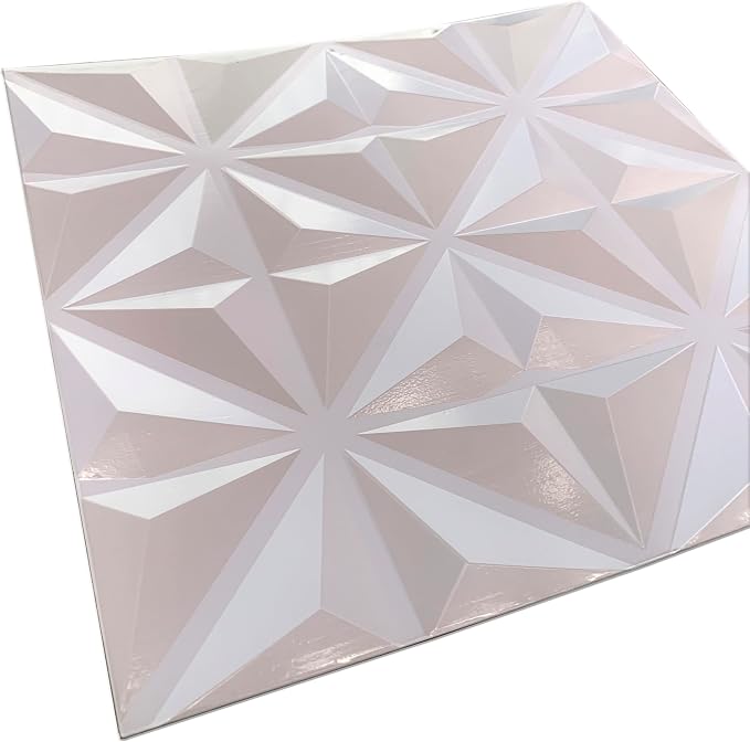 Main Street 3D Wall Panels, White Geo, Peel and Stick, 8-Pack | 12 x 12 in panel size; Covers up to 8 sq ft; Peel and StickTextured 3D wall panels; For kitchens, bedrooms, accent walls - Image 4