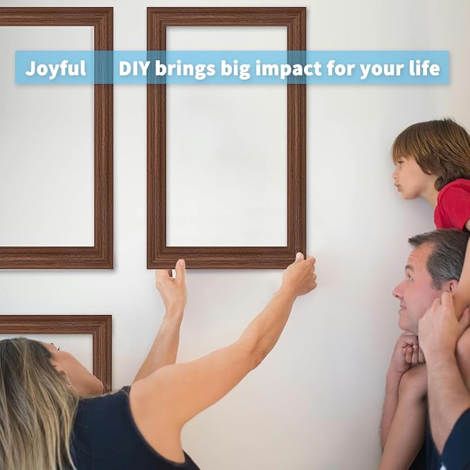 Art3d Pre-Cut Wall Molding Set of 6 pcs, 3 Top 3 Bottom, Walnut | Ready-to-Assemble Wainscoting Panel, High-Impact, Precision Pre-Cut, DIY-Friendly, Ideal for Indoor Wall Decor, Accent Walls - Image 7