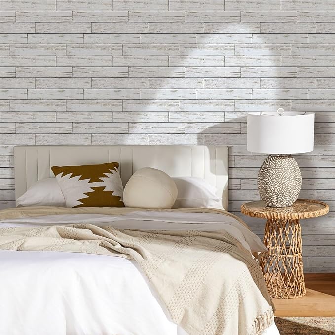 Commomy 3D Faux Wood Peel and Stick Wall Tiles 10 Pcs 11.8" x 11.8" | Ultralight Thin PVC Interior Wall Decor for Bedroom, Bathroom, Kitchen Backsplash,Living Room(9.7sq.ft) - Image 3