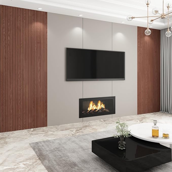 Slat Wall Panel 8-Pack, 118’’x6.3’’, Walnut | WPC Wall Panel for Interior Wall Decor, TV Background, Kitchen, Bedroom - Image 5