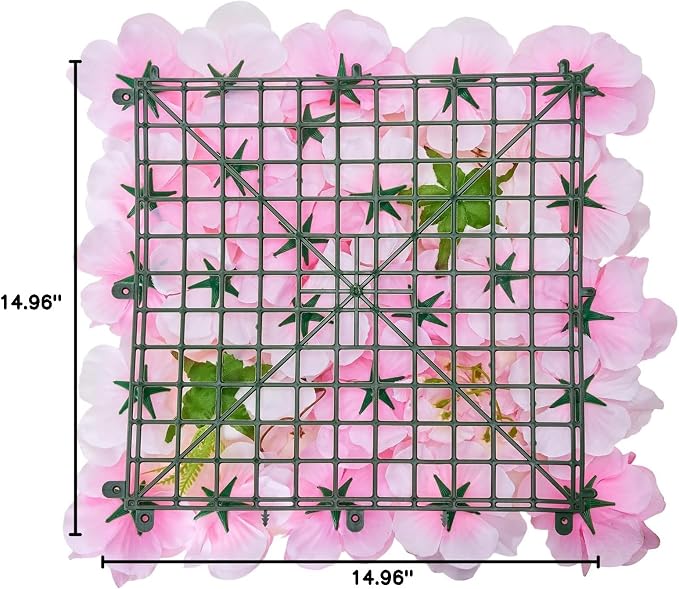 VEVOR 3D Flower Wall Panel, Artificial Floral Wall Background Mesh Backing Mat,Seamless Design&Easy Installation for Wedding Valentines Day Home Baby Party Backdrop Decor,Pink - Image 13
