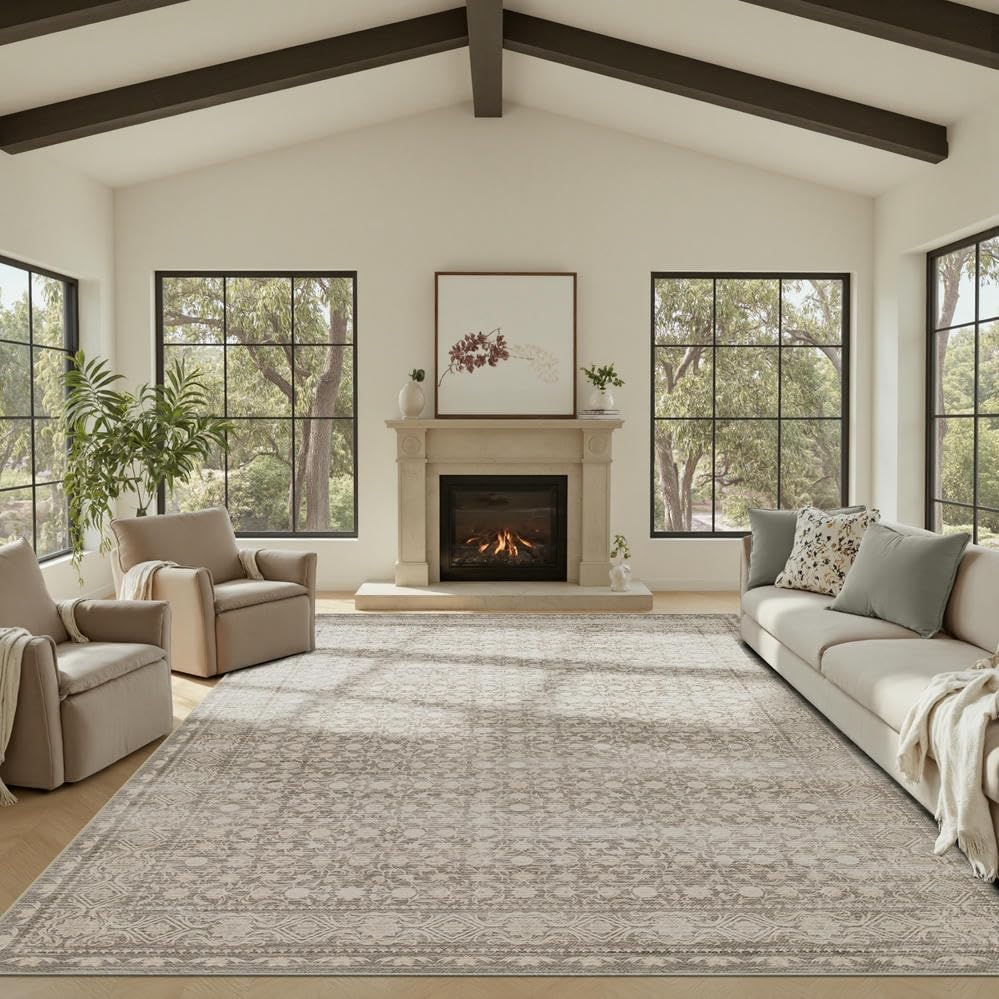 Rugxara 8x10 Area Rugs,Neutral Large Rugs for Living Room(Neutral Beige) by Rugxara