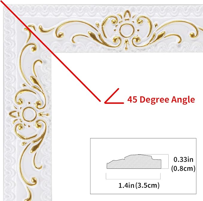 NeatiEase Flexible Molding Trim Wall Trim Self Adhesive, 16.4 Feet Peel and Stick Mirror Frame Border, Waterproof Bathroom Decor, Home Decor (Gold) - Image 2