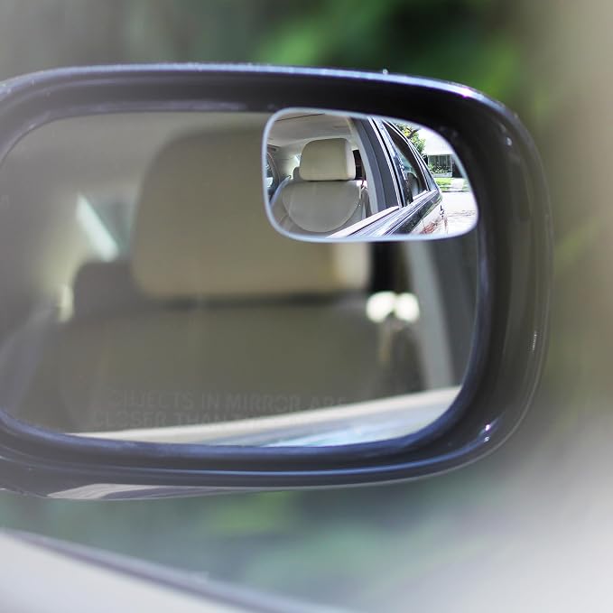 Blind Spot Mirrors for Cars - by Safe View Company - Change Lanes Confidently - Made from Real Convex Glass - Long Lasting - Easy Peel & Stick (Falcon), SVCBAME23 - Image 4