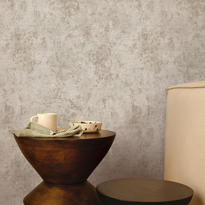 Tempaper Metallic Pearl Distressed Gold Leaf Removable Peel and Stick Wallpaper, 20.5 in X 33 ft, Made in The USA - Image 4
