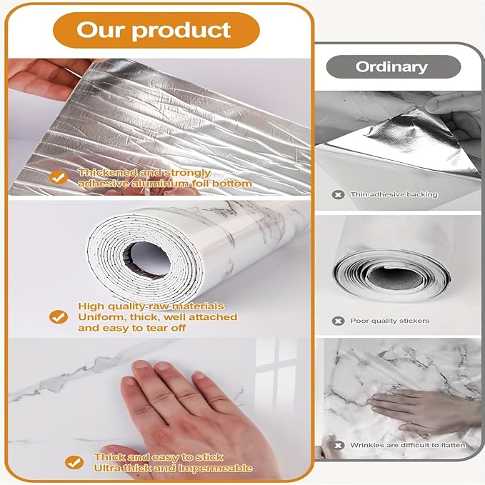 Chejiaye Peel and Stick 3D Wall Panel -15.75"x118"Soundproof Self-Adhesive Wall Sticker, Removable Thick PVC Slat Contact Paper for Kitchen Bedroom,Ceiling Wall Decoration White Grey - Image 8