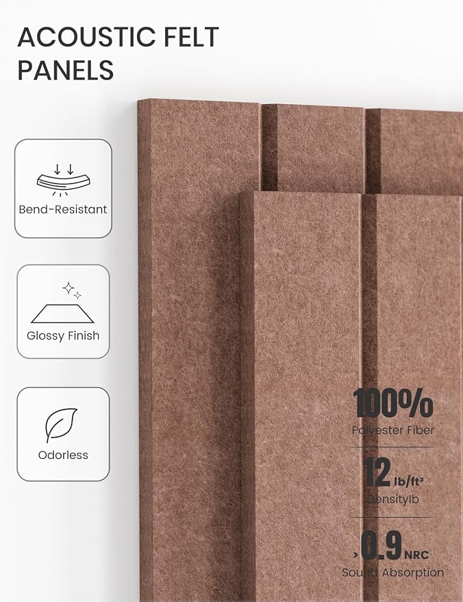 Fluxynara 36" x 24" Large Felt Bulletin Board, Terracotta | 6 Pack Cork Board Alternative with 30 Safe Adhesive Tabs, Pin Boards for Wall Decor, Home, Office, Classroom,Dorm - Image 5